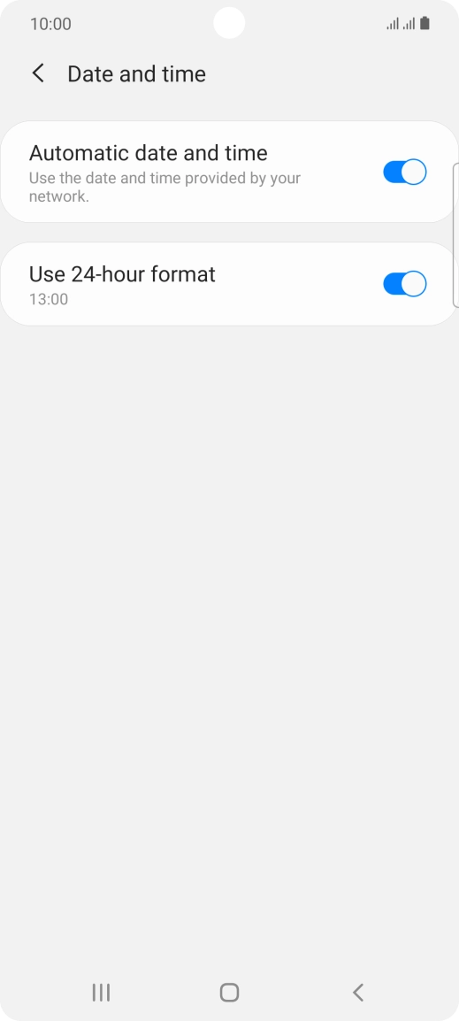 Press the Home key to return to the home screen. Press the Home key to return to the home screen.