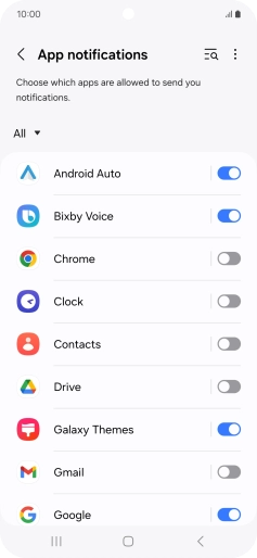 Press the drop down list. Press the drop down list.