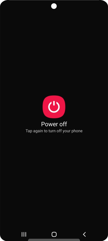 Press Power off. Press Power off.