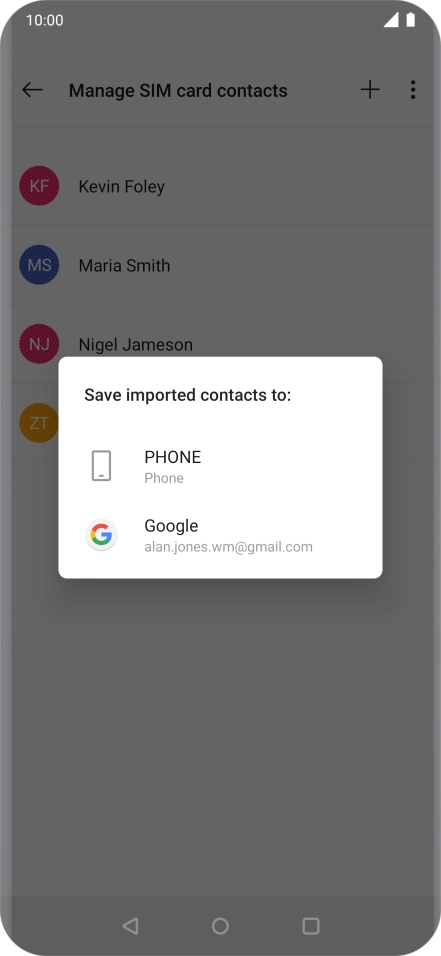 Press PHONE. Press PHONE.