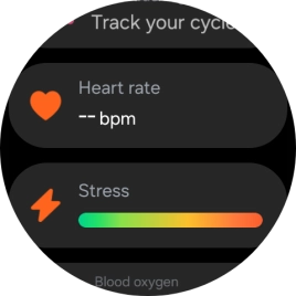 Press Heart rate. Press Heart rate.