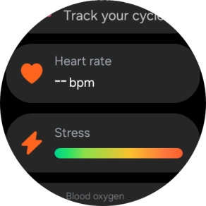 Press Heart rate. Press Heart rate.