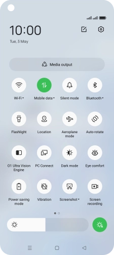 Press the settings icon. Press the settings icon.