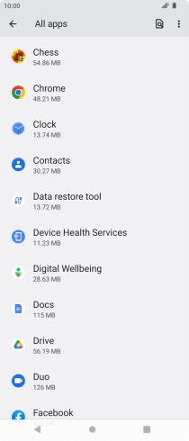 Press the required app. Press the required app.
