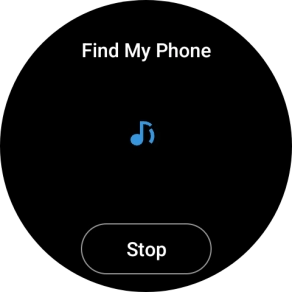 Press Stop when you've found your phone. Press Stop when you've found your phone.