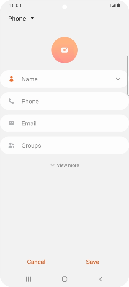 Press the address book drop down list. Press the address book drop down list.