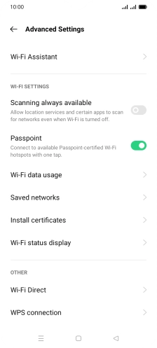 Press Wi-Fi Assistant. Press Wi-Fi Assistant.