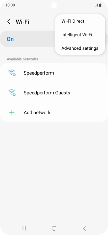 Press Intelligent Wi-Fi. Press Intelligent Wi-Fi.