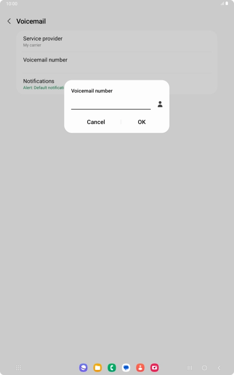 Key in +447953222222 and press OK. Key in +447953222222 and press OK.