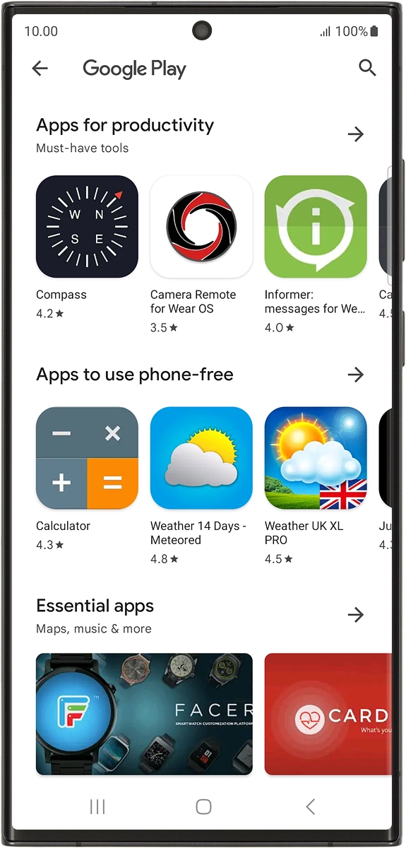 On your phone: Press the search icon. On your phone: Press the search icon.