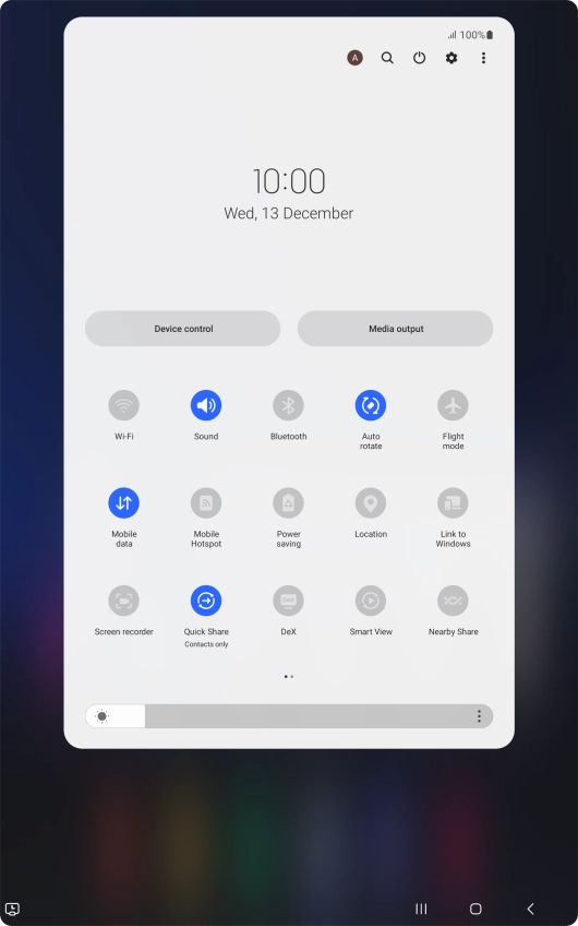 Press the settings icon. Press the settings icon.