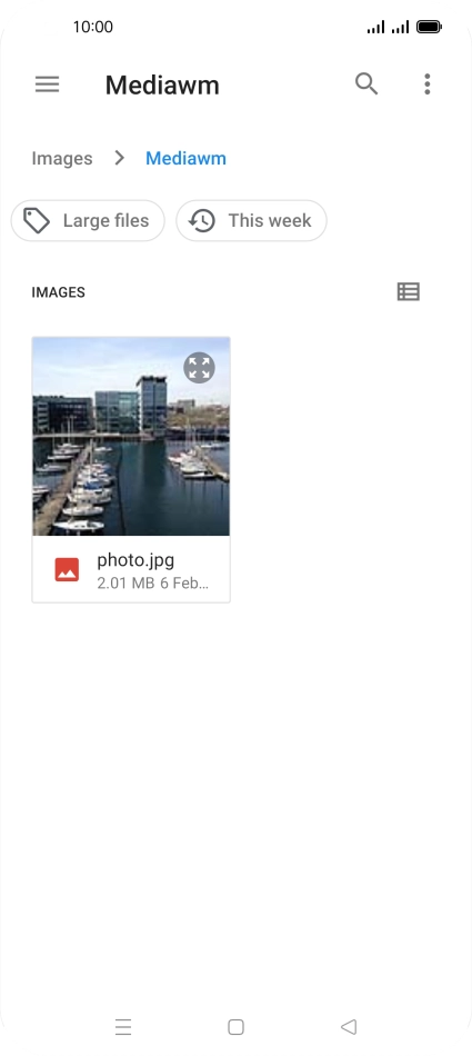 Press the required picture. Press the required picture.