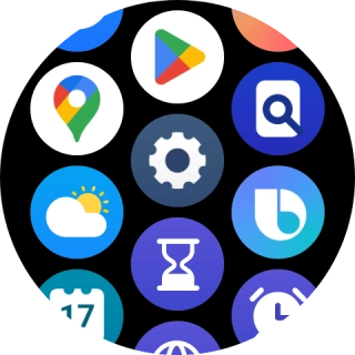 Press the settings icon. Press the settings icon.