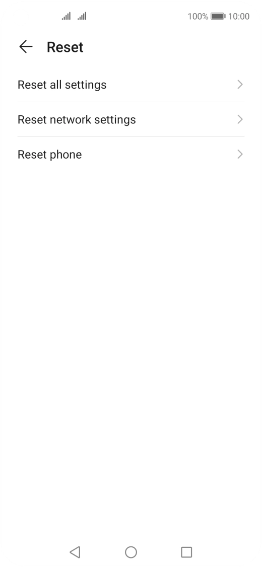 Press Reset phone. Press Reset phone.