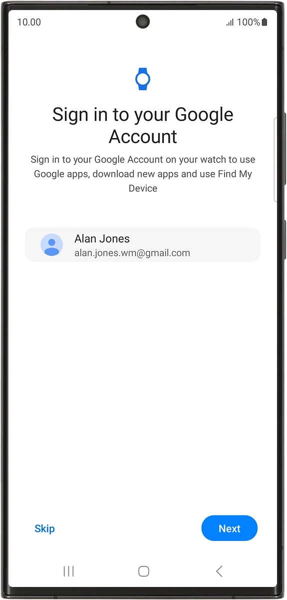 On your phone: Press the required Google account. On your phone: Press the required Google account.