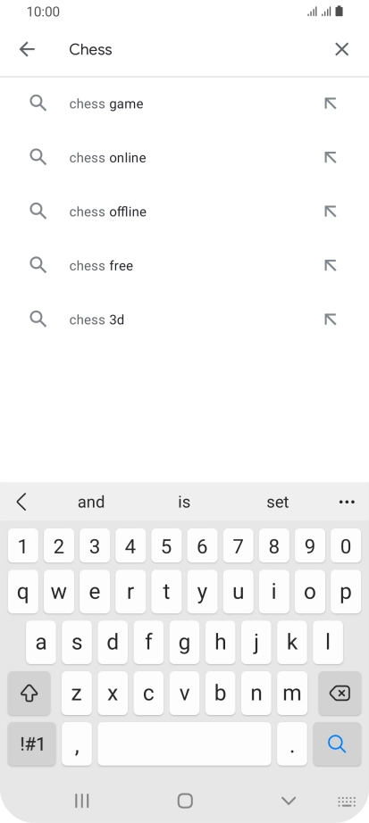 Key in the name or subject of the required app and press the search icon. Key in the name or subject of the required app and press the search icon.