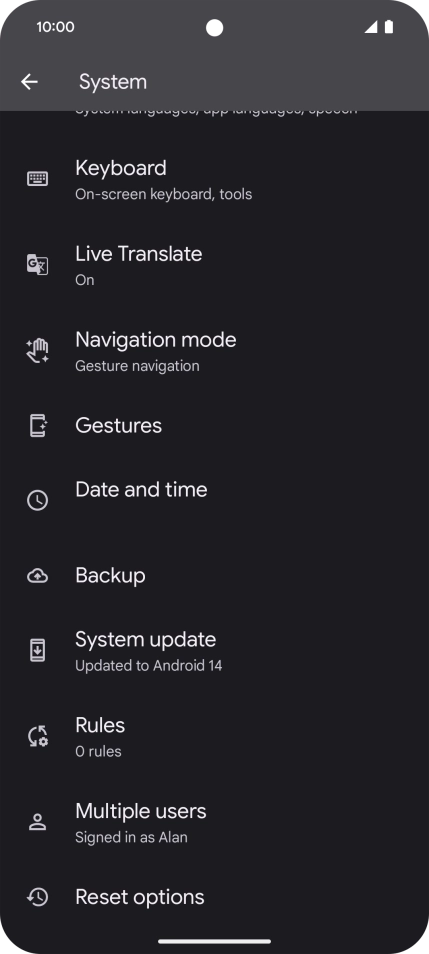 Press Reset options. Press Reset options.