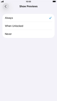 To select notification preview on the lock screen, press Always. To select notification preview on the lock screen, press Always.