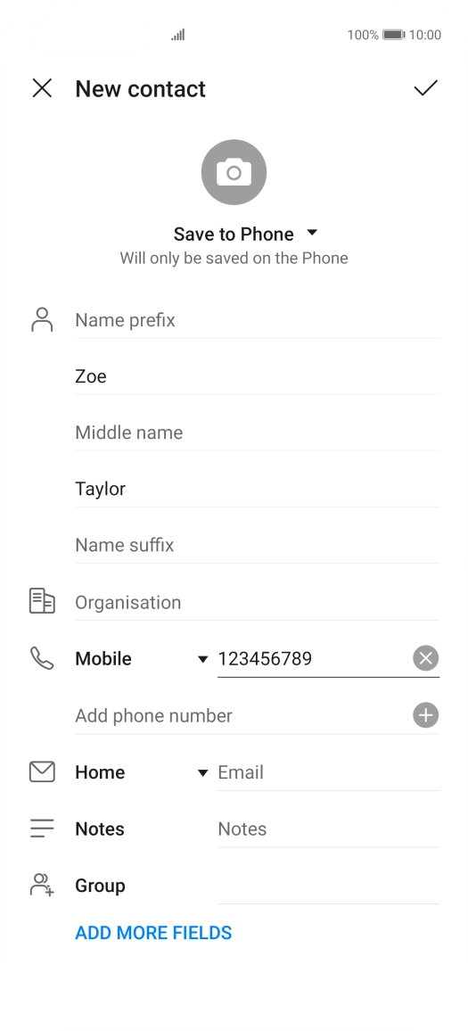 Press the confirm icon. Press the confirm icon.