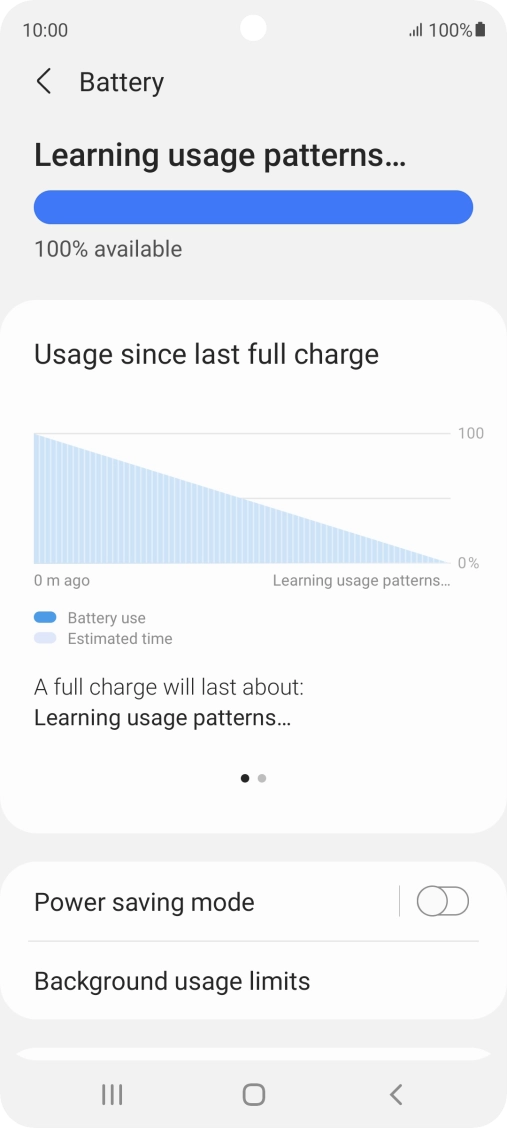 Press Power saving mode. Press Power saving mode.