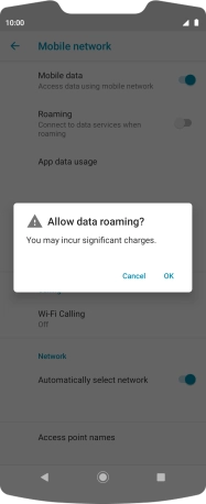 If you turn on the function, press OK. If you turn on the function, press OK.
