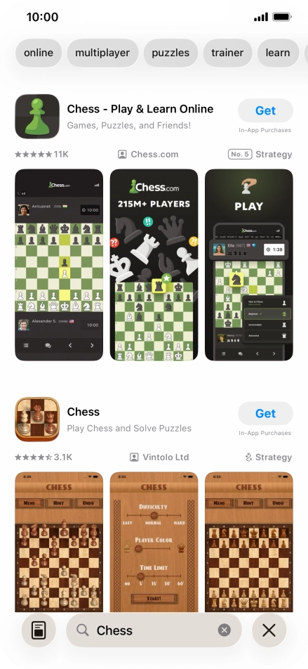 Press the required app. Press the required app.