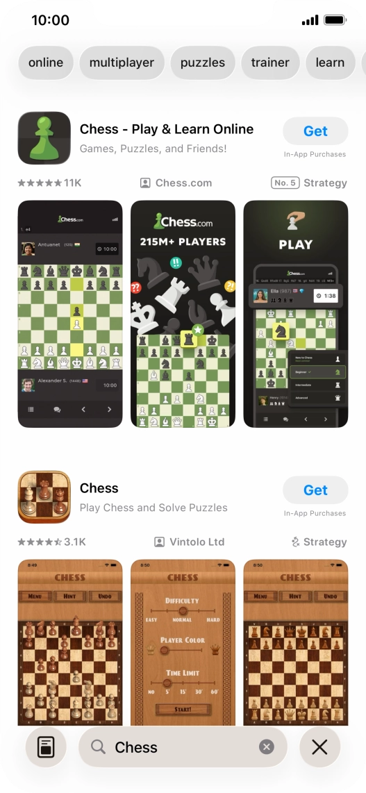 Press the required app. Press the required app.