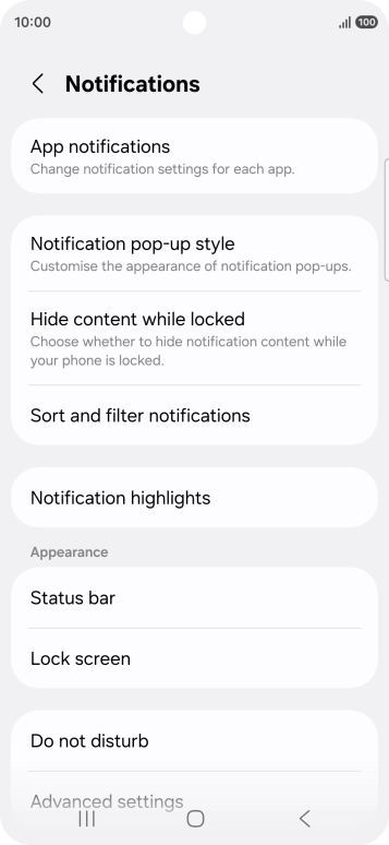 Press App notifications. Press App notifications.
