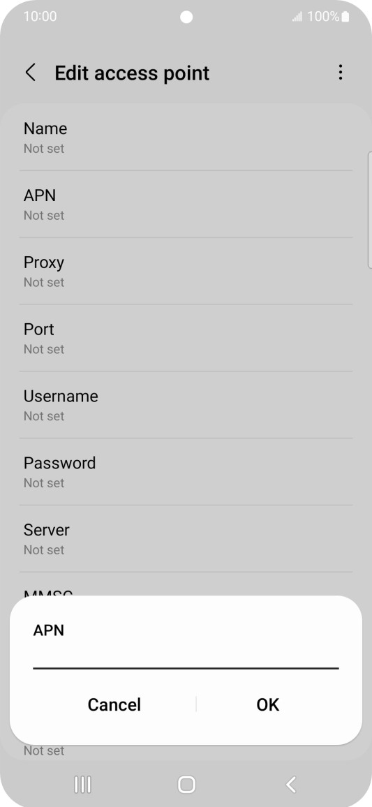 Key in everywhere and press OK. Key in everywhere and press OK.