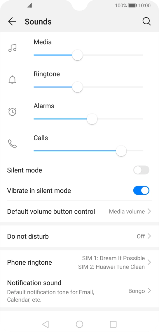 Press Phone ringtone. Press Phone ringtone.
