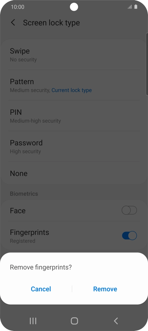 Press Remove. Press Remove.