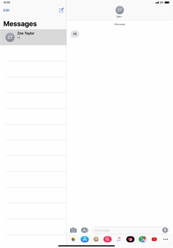 Press the new message icon. Press the new message icon.