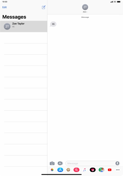 Press the new message icon. Press the new message icon.