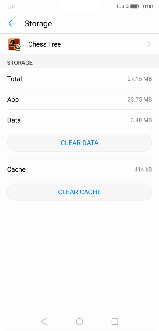 Press CLEAR CACHE. Press CLEAR CACHE.