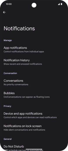 Press App notifications. Press App notifications.