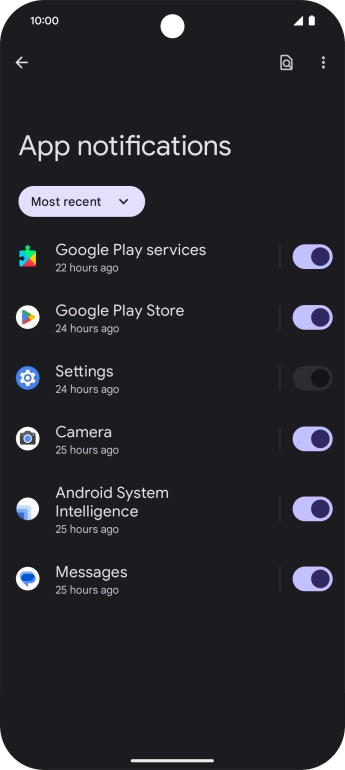Press the drop down list. Press the drop down list.