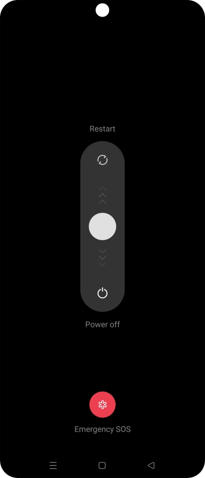 Press and drag the circle downwards. Press and drag the circle downwards.
