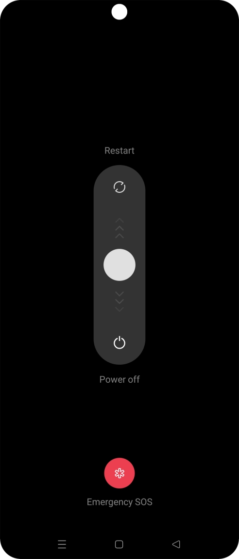 Press and drag the circle downwards. Press and drag the circle downwards.