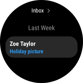Press the required email message to read it. Press the required email message to read it.