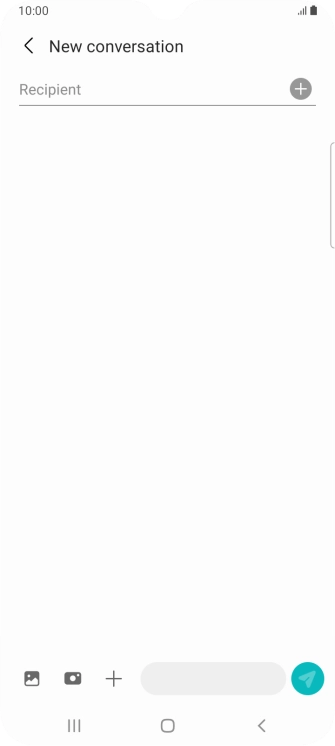 Press the search field and key in the first letters of the recipient's name. Press the search field and key in the first letters of the recipient's name.