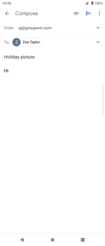 Press the attachment icon. Press the attachment icon.