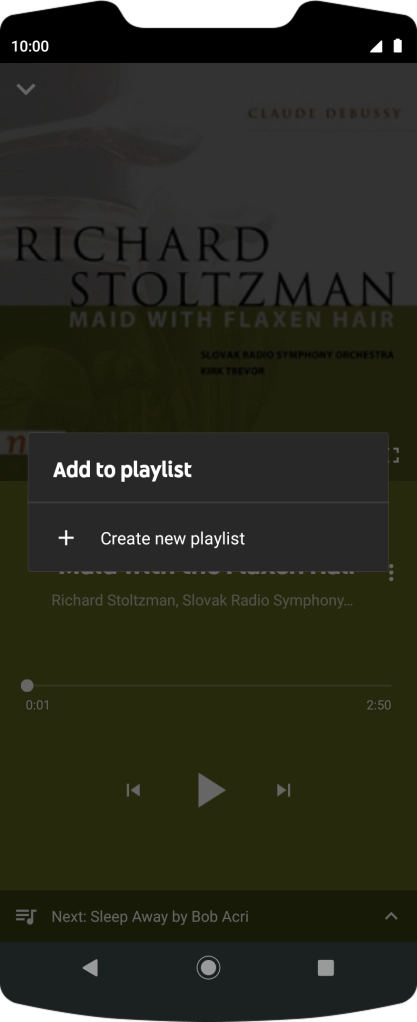 Press Create new playlist. Press Create new playlist.