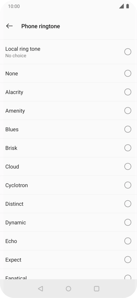 Press Local ring tone. Press Local ring tone.