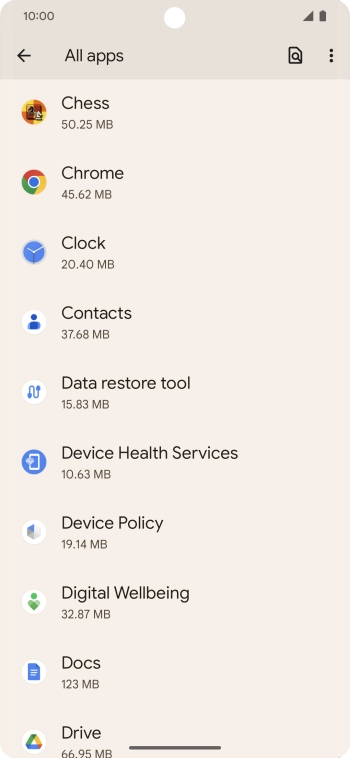 Press the required app. Press the required app.