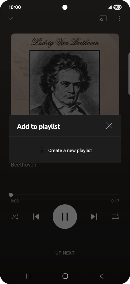 Press Create a new playlist. Press Create a new playlist.