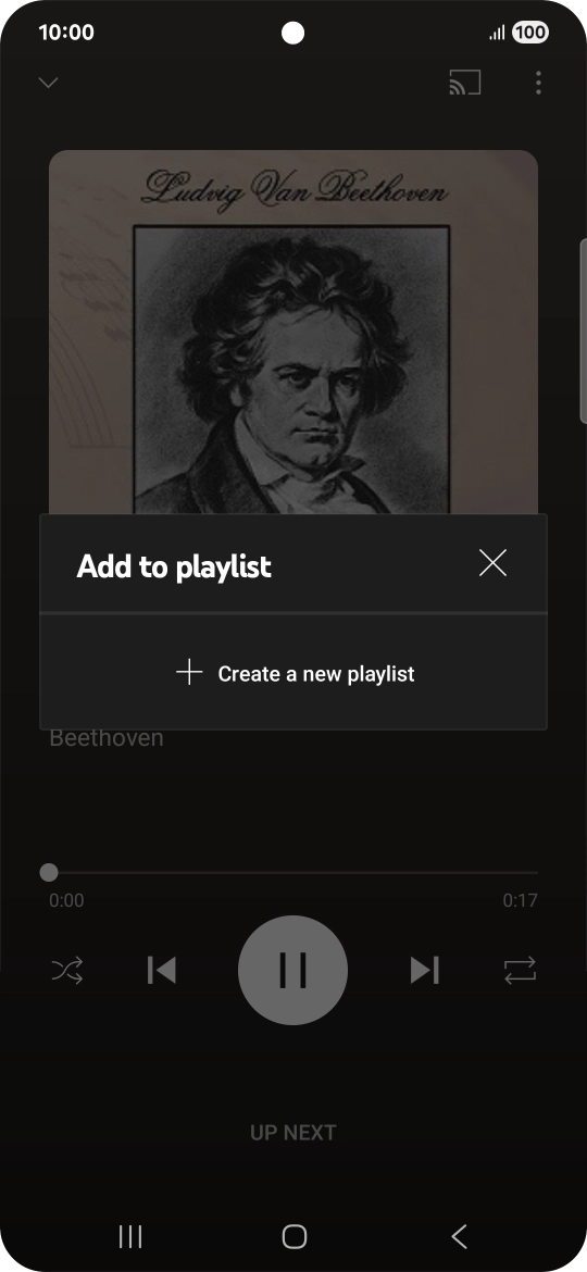 Press Create a new playlist. Press Create a new playlist.