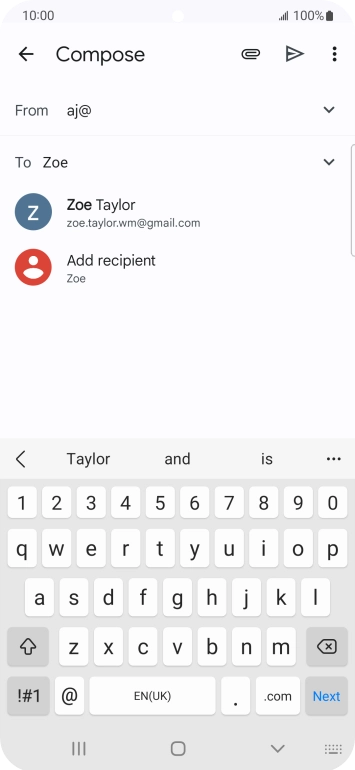 Press the required contact. Press the required contact.