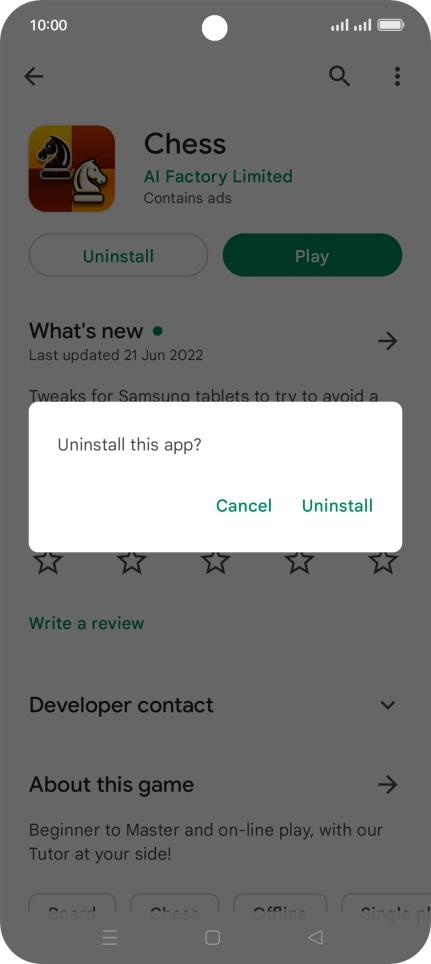 Press Uninstall. Press Uninstall.