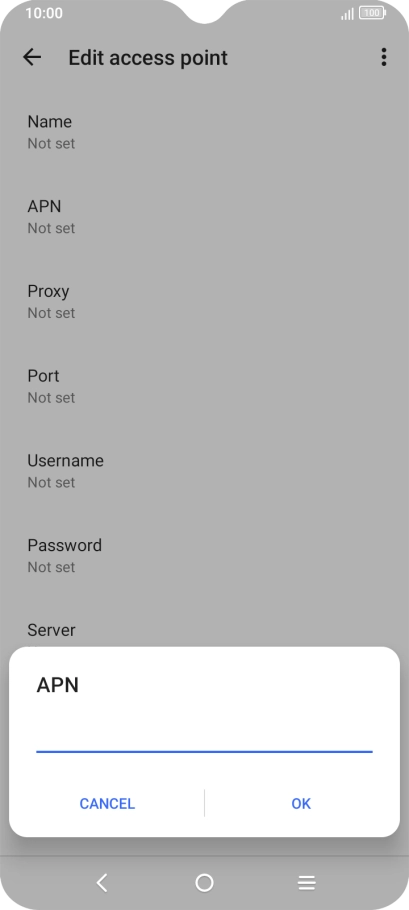 Key in everywhere and press OK. Key in everywhere and press OK.