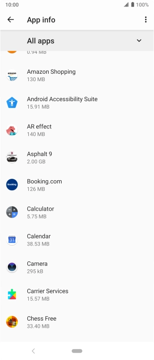 Press the required app. Press the required app.